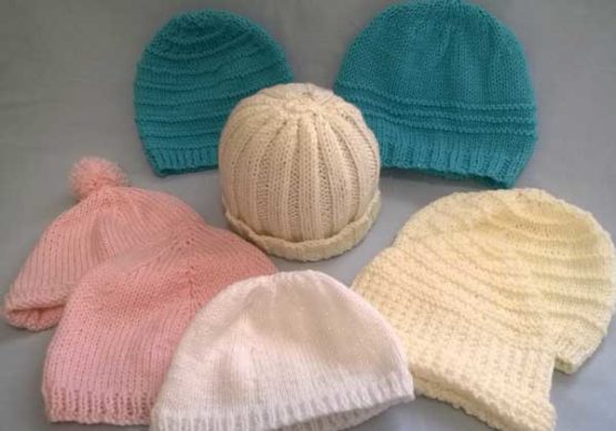 Hand Knitted Baby Beanies