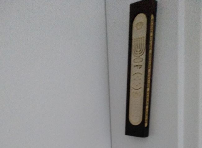 Mezuzah on door post